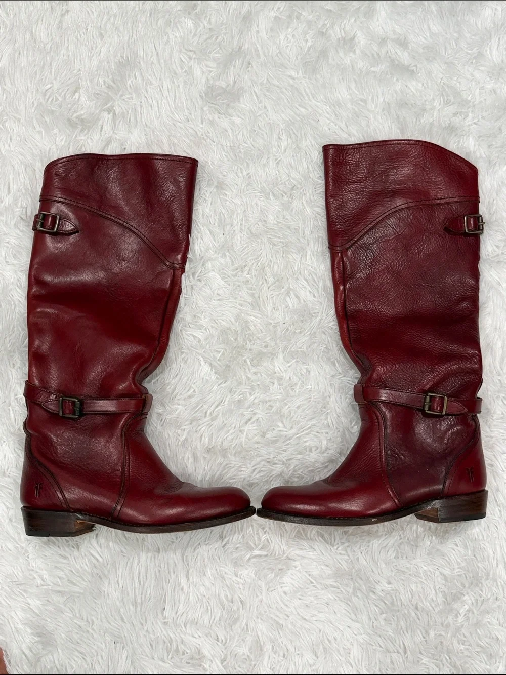 Frye Burgundy Over-the-Knee Leather Boots